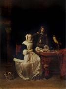 Gabriel Metsu Treating to Oysters Sweden oil painting artist